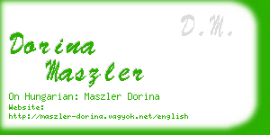 dorina maszler business card